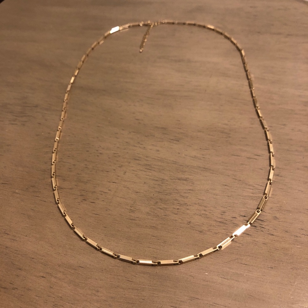 Elegant Gold Tone Long Chain Sweater Necklace Costume Jewelry